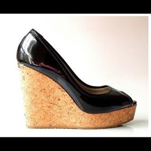 Jimmy choo cork wedge shoe